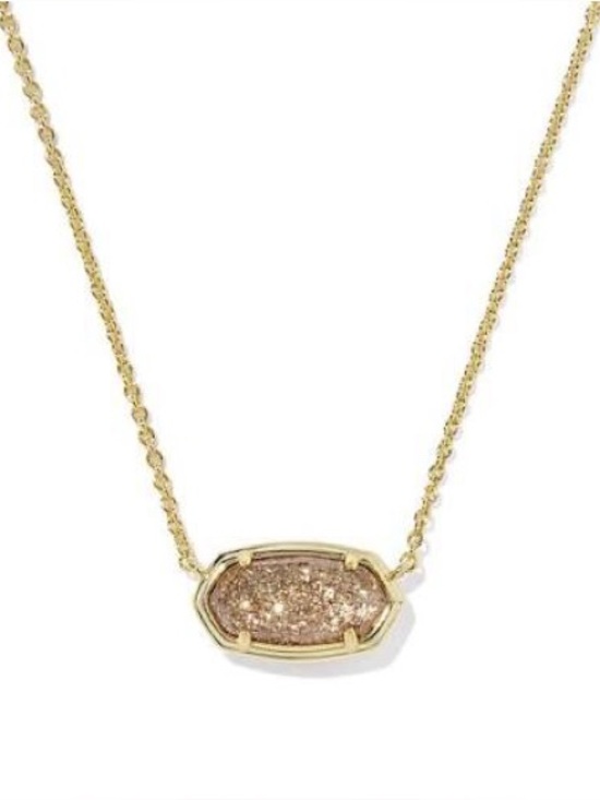 Kendra Scott Jewelry - Brand New Kendra Scott Gold Druzy Necklace - Champagne Sparkle
